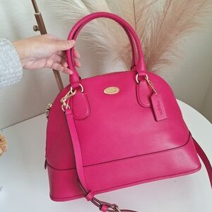 NWT $395 COACH CORA DOMED LEATHER SATCHEL Crossbody Shoulder bag Purse F33909